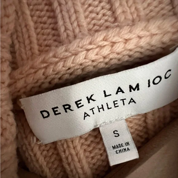 Derek lam 10C x Athleta Turtleneck Sweater in Light Pink, size S - Picture 4 of 6